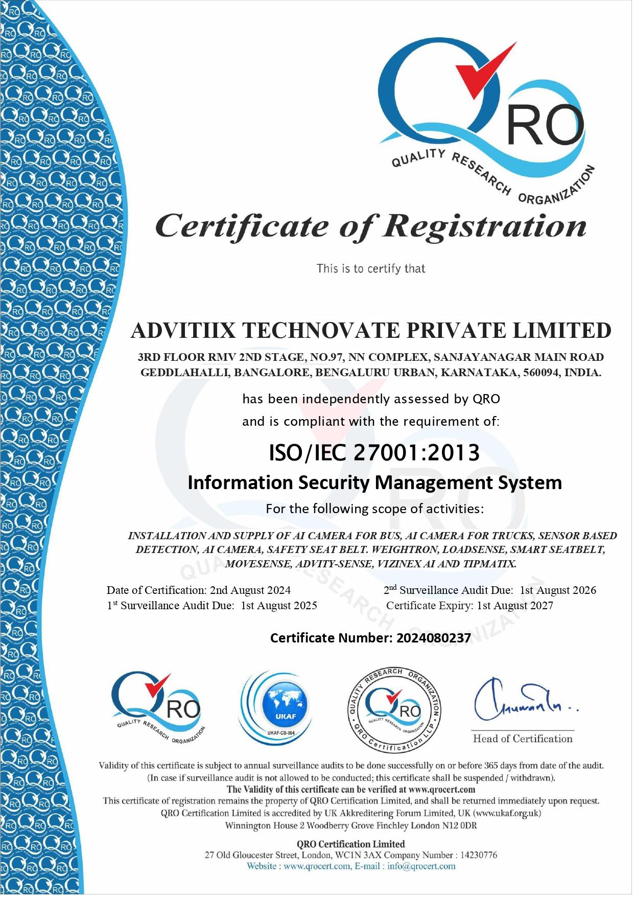 ISO/IEC 27001:2013